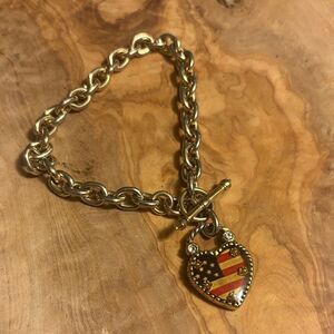 Vintage Maximal art by John Wind American Flag Bracelet